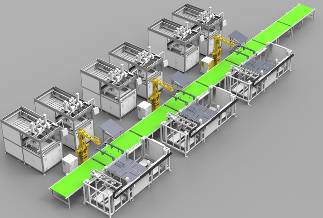 Vollautomatische 20/24/28-Zoll-Gepäckblattformmaschine mit Roboter